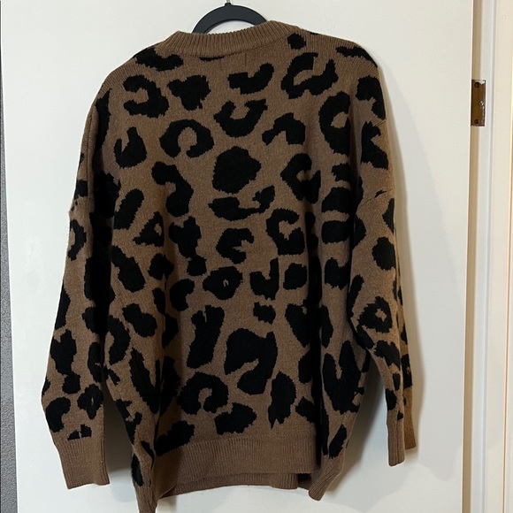 BiBi Brown and Black Leopard Print Sweater - Picture 6 of 6
